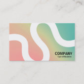 Curvy Line 02a - Zachte gradiënten Visitekaartje (Voorkant)