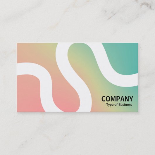 Curvy Line 02a - Zachte gradiënten Visitekaartje (Voorkant)