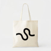 Curvy Line 02a - zwart Tote Bag (Voorkant)