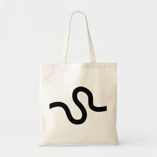 Curvy Line 02a - zwart Tote Bag (Voorkant)