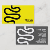 Curvy Line - Zwart op Geel Visitekaartje (Voorkant / Achterkant)