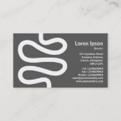 Curvy Line - Zwart op Geel Visitekaartje (Achterkant)