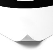 Curvy Line - Zwart op wit Poster (Hoek)