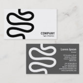 Curvy Line - Zwart op wit Visitekaartje (Voorkant / Achterkant)