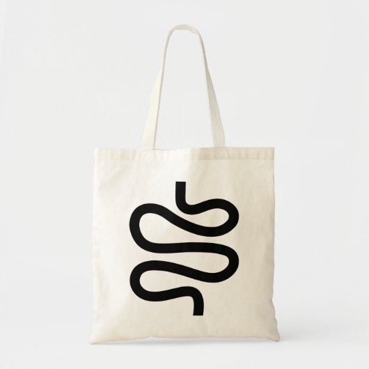 Curvy Line - zwart Tote Bag (Voorkant)