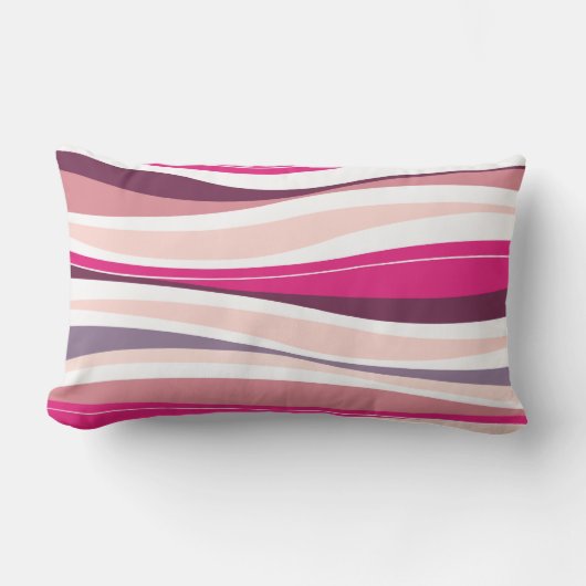 Curvy Lines fuschia designer Kussen (Voorkant)