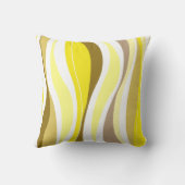Curvy Lines yellow designer Kussen (Achterkant)