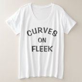 Curvy Mode Quote Grote Maat T-shirt (Design voorkant)