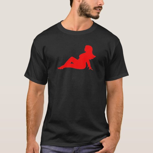 Curvy Mudflap Girl RED T-shirt (Voorkant)