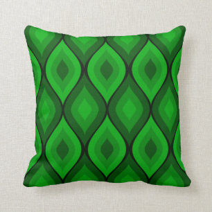 Curvy Oval Geometric   groen Kussen