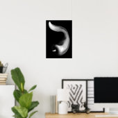 Curvy Pepper sluit Zwarte en Witte Fotografie op Poster (Thuiskantoor)