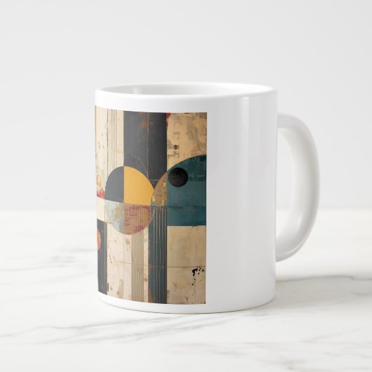 Curvy Post-Modern Sculptural Form Art Grote Koffiekop (Voorkant rechts)