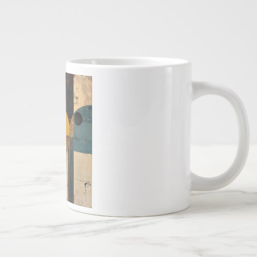 Curvy Post-Modern Sculptural Form Art Grote Koffiekop (Rechts)