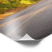 Curvy Road in Herfst Foto Afdruk (Hoek)