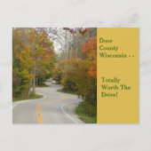 Curvy Road onder bomen met Herfst kleuren Briefkaa Briefkaart (Voorkant)