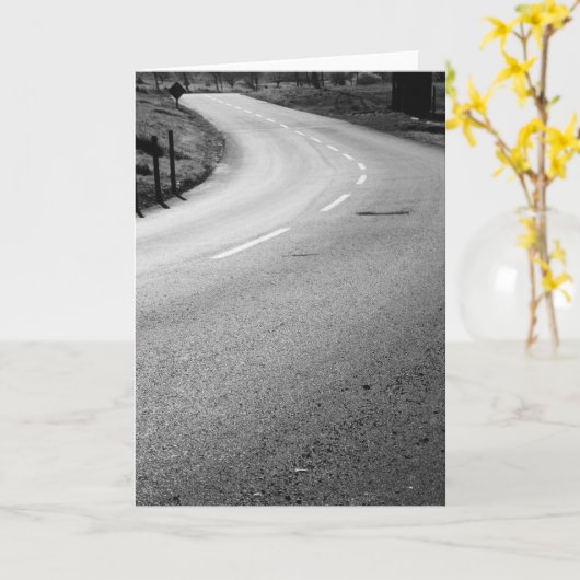 Curvy Road Wenskaart, Note Kaart (Gele Bloem)