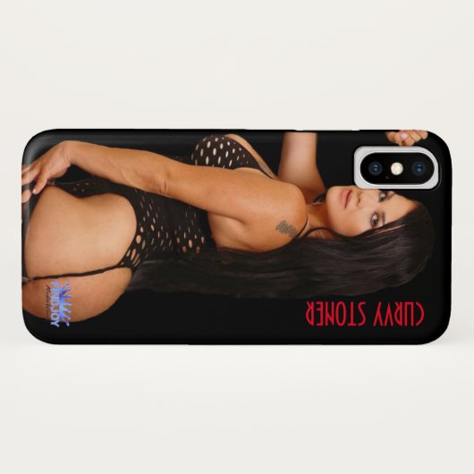 CURVY STONER iPHONE X HOESJE (Achterkant (horizontaal))