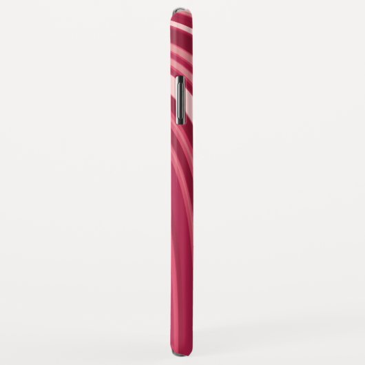 Curvy Stripes in rood en wit Case-Mate iPhone Case (Achterkant/rechts)