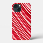 Curvy Stripes in rood en wit Case-Mate iPhone Case (Achterkant)