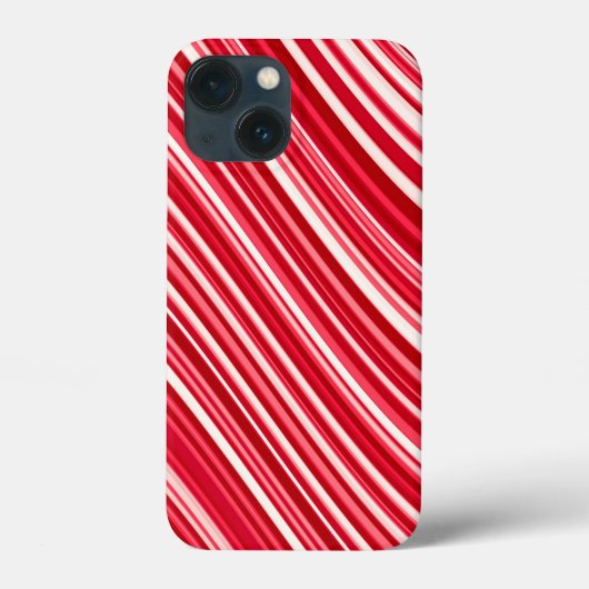 Curvy Stripes in rood en wit Case-Mate iPhone Case (Achterkant)