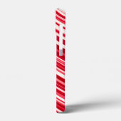 Curvy Stripes in rood en wit Case-Mate iPhone Case (Achterkant / Links)