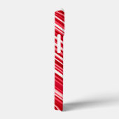 Curvy Stripes in rood en wit Case-Mate iPhone Case (Achterkant / Rechts)