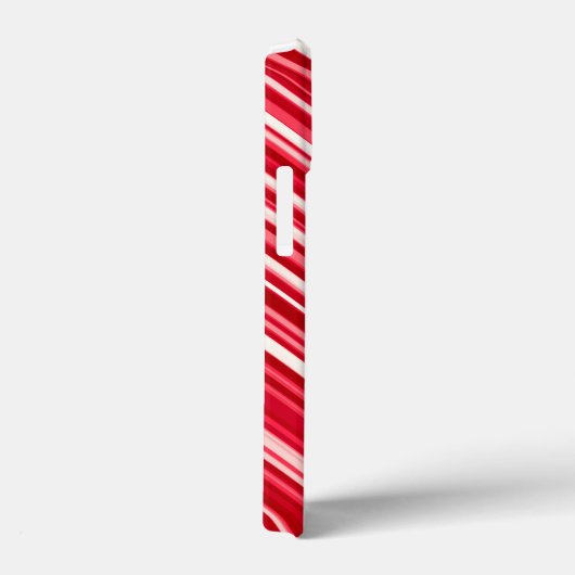 Curvy Stripes in rood en wit Case-Mate iPhone Case (Achterkant / Rechts)