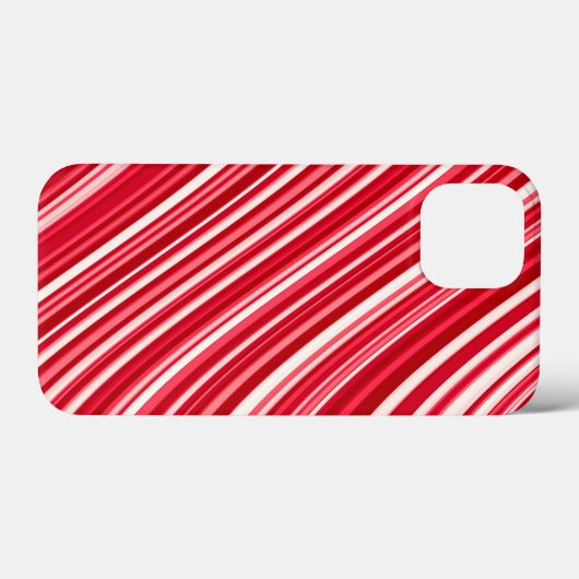 Curvy Stripes in rood en wit Case-Mate iPhone Case (Achterkant (horizontaal))