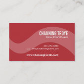 Curvy Swerve Special Events Planner Coordinator Visitekaartje (Achterkant)