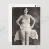 Curvy Tattooed lady Briefkaart (Voorkant / Achterkant)