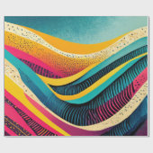 Curvy texturen in levendige kleuren cadeaupapier (Vlak)