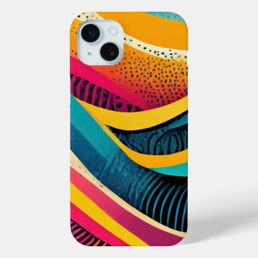 Curvy texturen in levendige kleuren Case-Mate iPhone case (Achterkant)