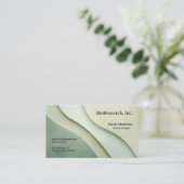 Curvy vormen in groene tinten met tekstruimte visitekaartje (Staand voorkant)