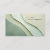 Curvy vormen in groene tinten met tekstruimte visitekaartje (Achterkant)
