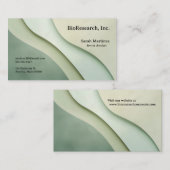 Curvy vormen in groene tinten met tekstruimte visitekaartje (Voorkant / Achterkant)