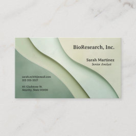 Curvy vormen in groene tinten met tekstruimte visitekaartje
