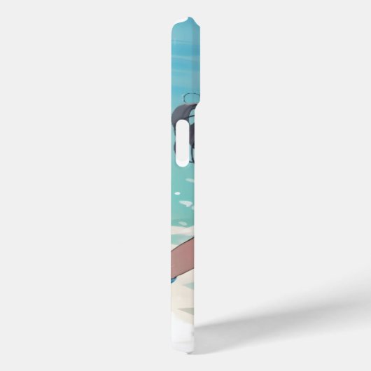 Curvy vrouw op het strand Case-Mate iPhone case (Achterkant / Rechts)