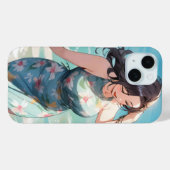 Curvy vrouw op het strand Case-Mate iPhone case (Achterkant (horizontaal))