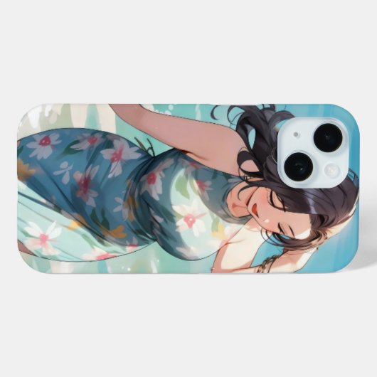 Curvy vrouw op het strand Case-Mate iPhone case (Achterkant (horizontaal))