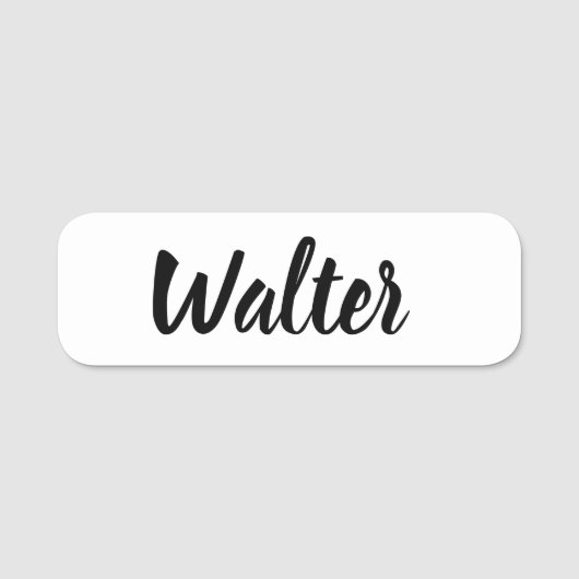 Curvy Walter Naam, Naamplaatje (Voorkant)