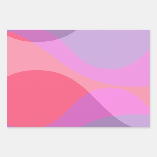 Curvy Wave in Lavendel Set van Wrapping Paper (Voorkant)