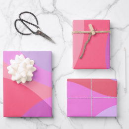 Curvy Wave in Lavendel Set van Wrapping Paper