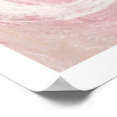 Curvy weelderige roze abstracte vrouwelijke kunst poster (Hoek)