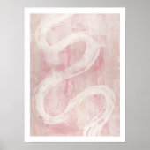 Curvy weelderige roze abstracte vrouwelijke kunst poster (Voorkant)