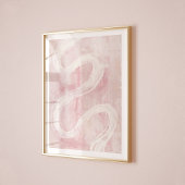 Curvy weelderige roze abstracte vrouwelijke kunst poster