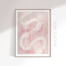 Curvy weelderige roze abstracte vrouwelijke kunst