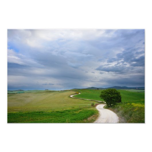 Curvy-weg naar een doelfotoafdrukken foto afdruk (Voorkant)