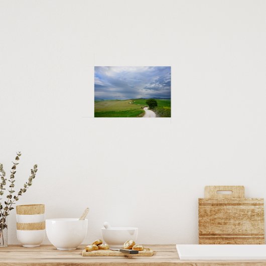 Curvy-weg naar een poster van bestemming (Keuken)