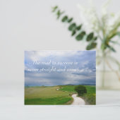 Curvy weg naar succes motivatie briefkaart (Staand voorkant)