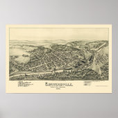 Curwensville, PA Panoramic Map - 1895 Poster (Voorkant)